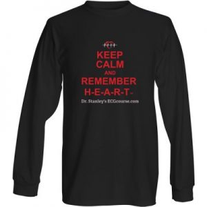 Unisex Long Sleeve Cotton HEART T-shirt from Dr Stanleys ECG Courses