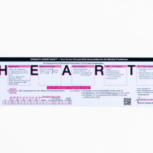 Stanley's ECG HEART Mnemonic Ruler Laminated Pocket Guide